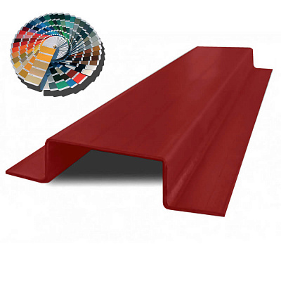 Шляпный профиль 65х20х20мм оцинкованный П-образный стенка 1,2мм длина 3 метра порошковая покраска по каталогу RAL