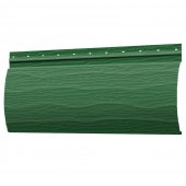 Сайдинг металлический (металлосайдинг) царьсайдинг Бревно Рубленое 4Д RAL6002 Зеленый лист для фасада