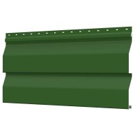Сайдинг металлический (металлосайдинг) Корабельная доска RAL6002 Зеленый лист