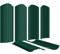 Штакетник металлический Полукруглый 110мм RAL6005/6005 Зеленый мох 2-х сторонний