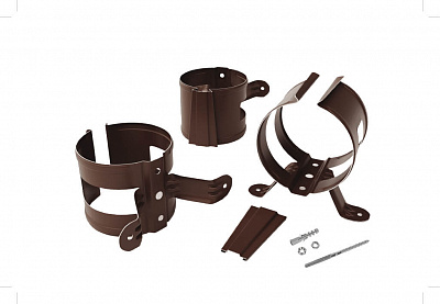  Держатель трубы на дерево d 90 мм RAL8017 OSNO