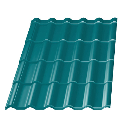 Металлочерепица Банга RAL5021 Морская Волна 0,45мм фото Центр Металлокровли