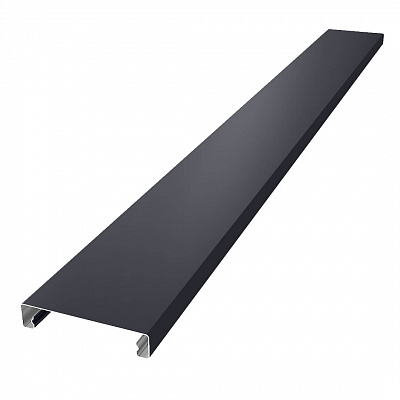 Ламель Металлопланкен ОСНОВА 100мм на 20мм RAL7024 Серый Графит