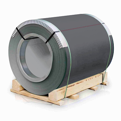 Рулон стали полиэстер RAL7024 Серый Графит 0.45х1250мм закрытый